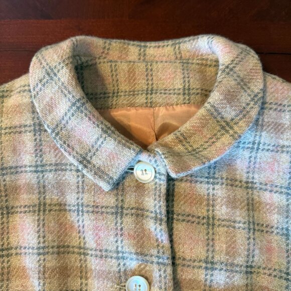 Vintage 1950s Prestige David Presson Wool Plaid Skirt Suit Set Jacket Mod Size S - Picture 15 of 16